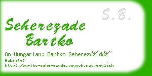 seherezade bartko business card